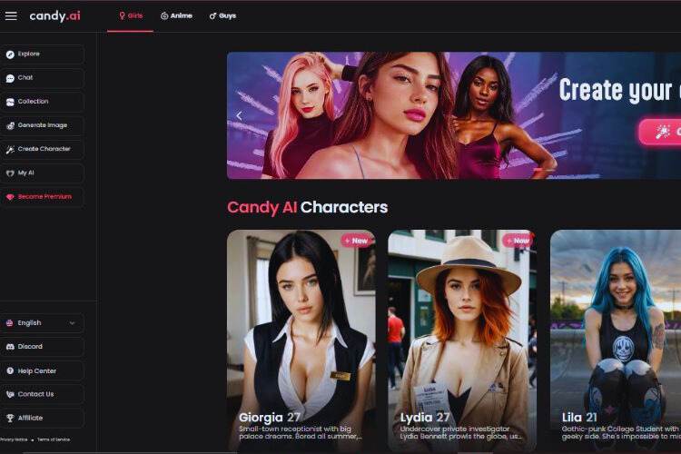 Chat NSFW de Candy AI