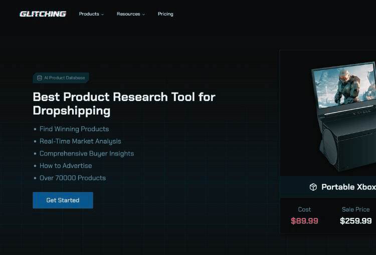 glitching ai investigación de productos