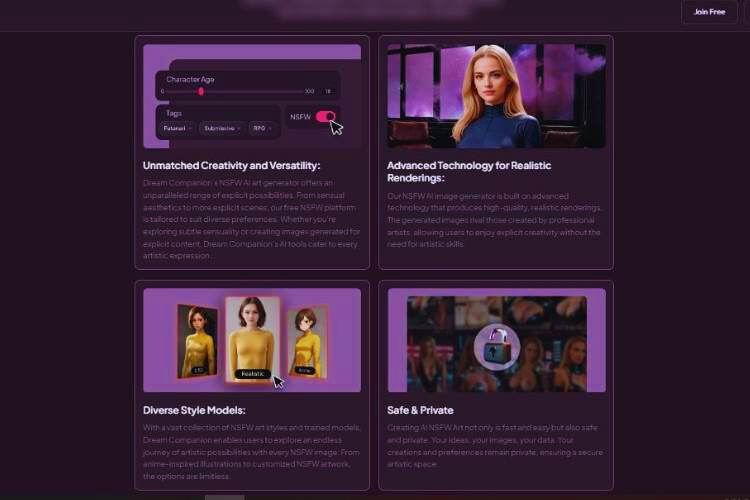 MyDreamCompanion Características clave