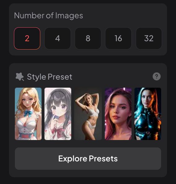 Paso 3 - elige el número de imágenes y el estilo