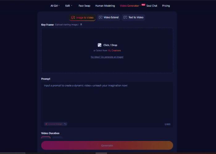 Creador de videos con inteligencia artificial Soulgen