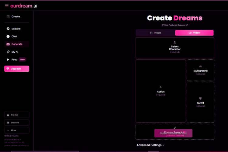 Generador de vídeos Ourdream