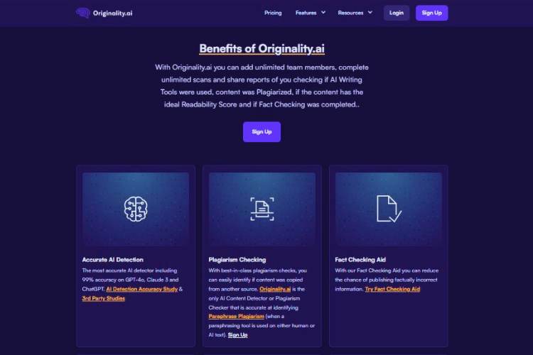 Originality ai - Características que lo hacen destacar